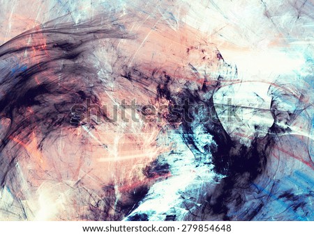 Abstract color dynamic background with lighting effect. Futuristic bright painting texture for creativity graphic design. Shiny pattern for wallpaper, poster, cover booklet, flyer, banner. Fractal art