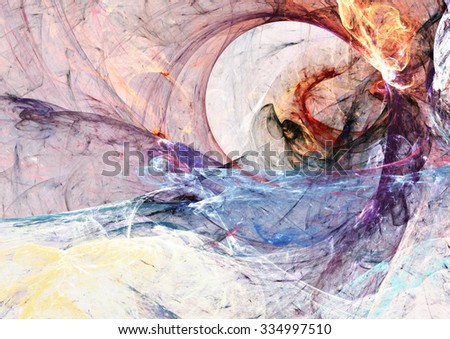 Abstract color smoke. Dynamic background with lighting effect. Futuristic bright painting texture for creative graphic design. Artistic dynamic pattern. Fractal art