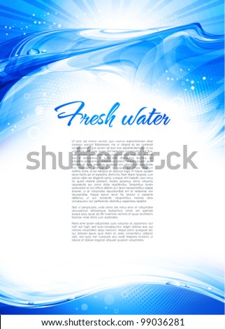 Water Vector Free on Blue Water Wave  Abstract Background  Vector   Stock Vector