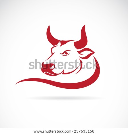 Vector Image Of An Bull Head On A White Background - 237635158