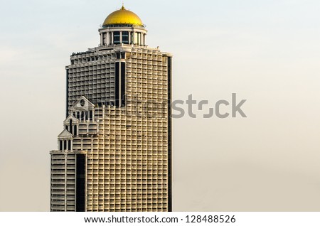 The epic building in bangkok city near chaophaya river