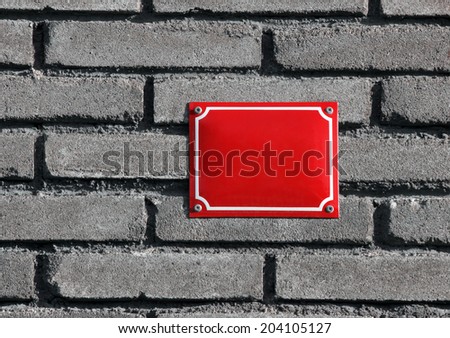 blank house number board