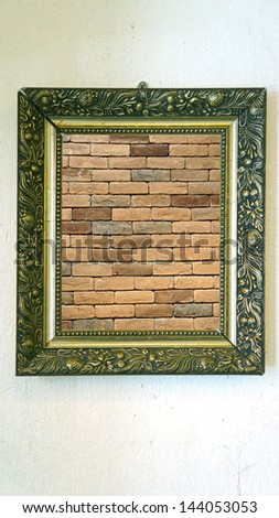 magic mirror with brick background