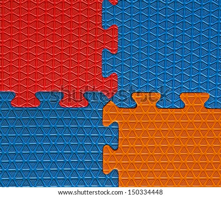 Three Color Rubber Floor Abstract Background