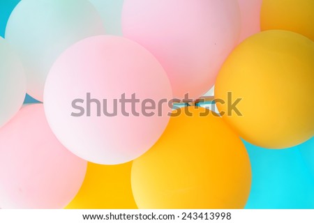 Colorful many balloons for background