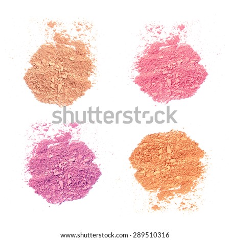 crumbs color cosmetic powder isolated