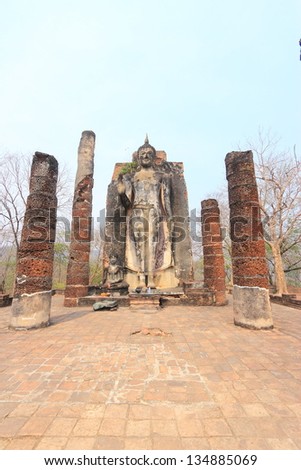 The beauty of Sukhothai Historical Park.The city has been recognized by UNESCO as a World Heritage sites.There has flourished as a center of government ,religion and the economy.
