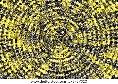 background texture - yellow - circle - wave