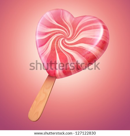 sweet pink and vanilla candy heart shaped lolly pop sweet pink and vanilla candy heart shaped lolly pop