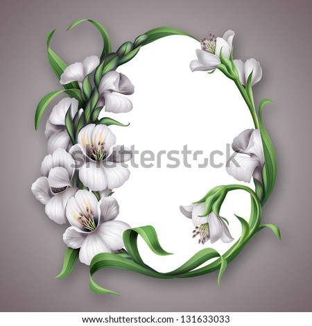white flowers album frame floral vignette nature cover layout white flowers album frame floral vignette nature cover layout