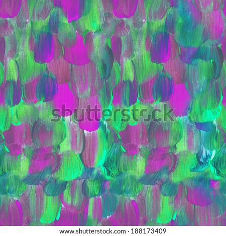 abstract purple emerald green brush strokes seamless pattern background, painted artistic texture