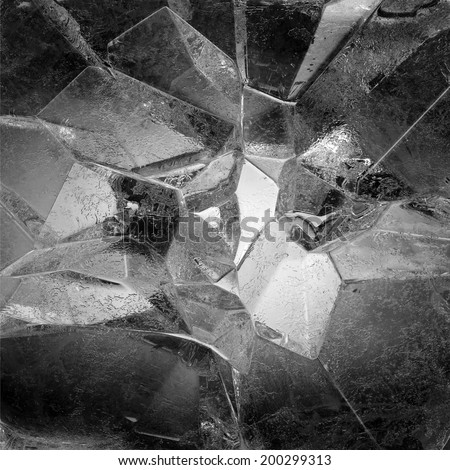 3d black and white crystal ice background
