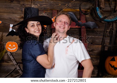 Married couple on Halloween party