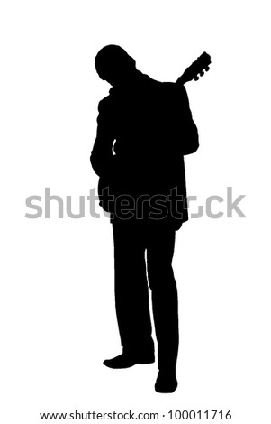 guitar man silhouette