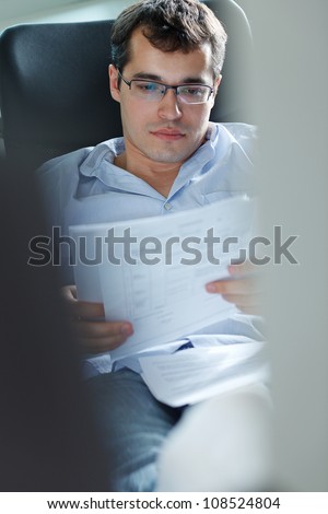 Self-employed man working at home