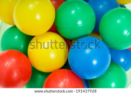 Colorful plastic toy balls