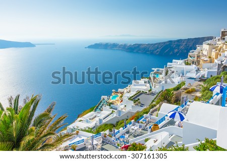 Landscape Santorini Island Greece Landscape Santorini Island Greece