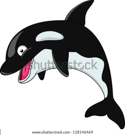 Cute Killer Whale Cartoon Stock Photo 128146469 : Shutterstock