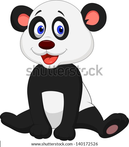 Cute Baby Panda Cartoon Stock Photo 140172526 : Shutterstock