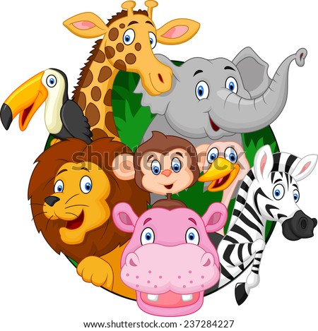 Cartoon safari animals Cartoon safari animals