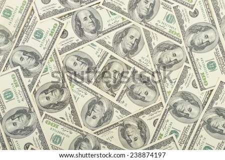 Seamless pattern of banknotes, money usa