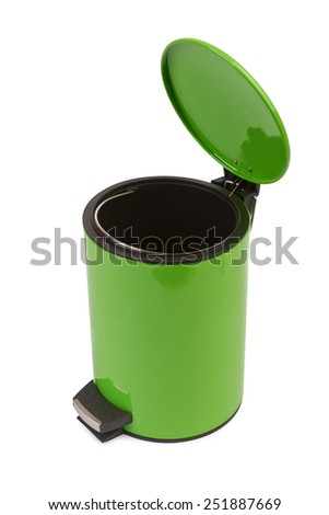 Green Waste can. Isolated on white