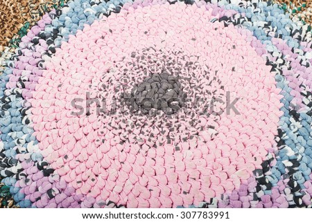 The texture of the old carpet knitted shirts background