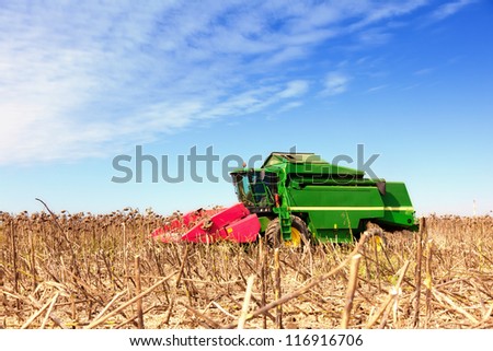 harvest corn harvester