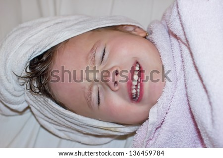 beautiful child is sad,best focus on the mouth nose and eyes
