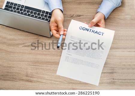 signature of the employment contract