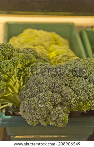 Delicious organic grown farmers market broccoli