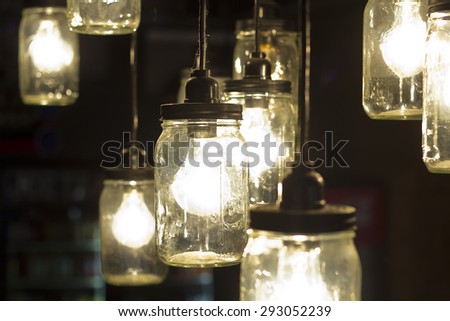 Decorative antique mason jar style light bulbs