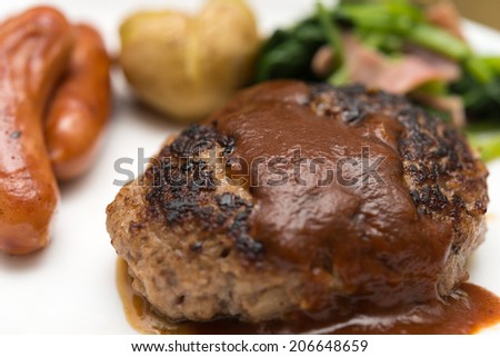 hamburger steak lunch set