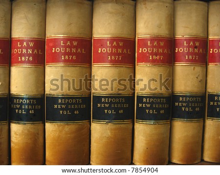 Row of Antique Law Books - Circa 1800