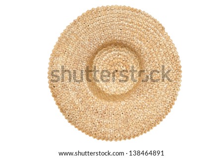 Straw hat top view