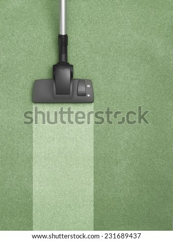 Vacuum Cleaner cleaning the carpet