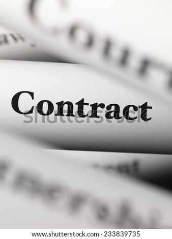 Contract text Single word Highlighted