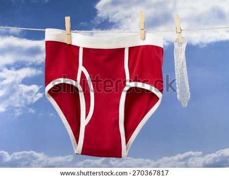 underwear hanging on a washing line