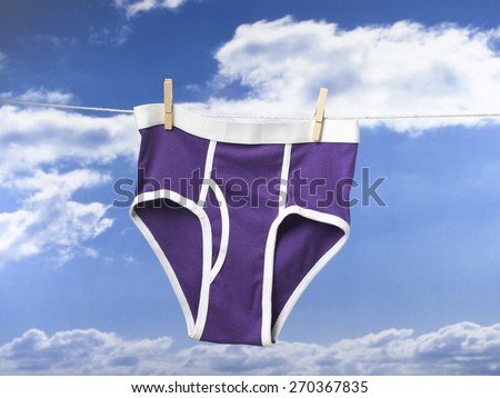 underwear hanging on a washing line