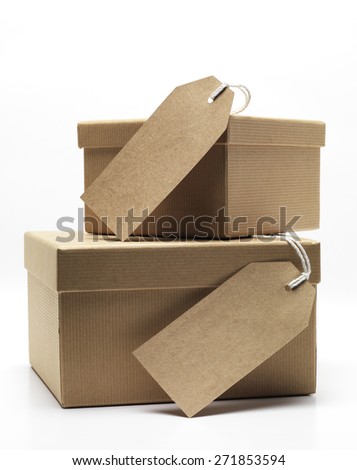 Shipping box with blank label