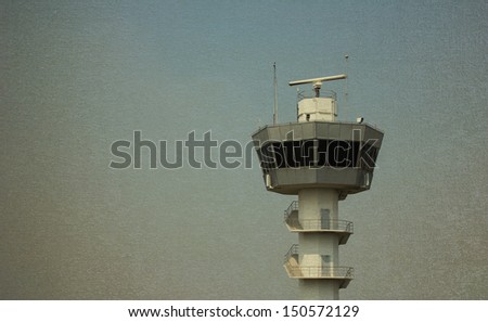 Air Traffic Control Tower vintage background
