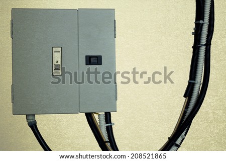 Save Clipping path electric system in cabinet  building system