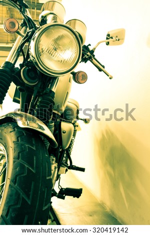 vintage Motorcycle detail, vintage color style