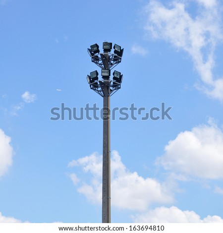 Street light pole with the blue sky Street light pole with the blue sky