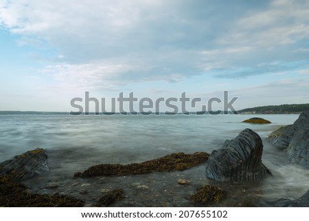 Ocean shore in the morning  (South Shore, Nova Scotia, Canada)