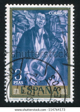 SPAIN - CIRCA 1972: stamp printed by Spain, shows Painting 