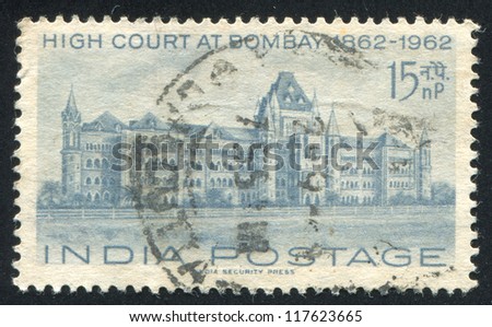 INDIA - CIRCA 1962: stamp printed by India, shows High Court at Bombay, circa 1962