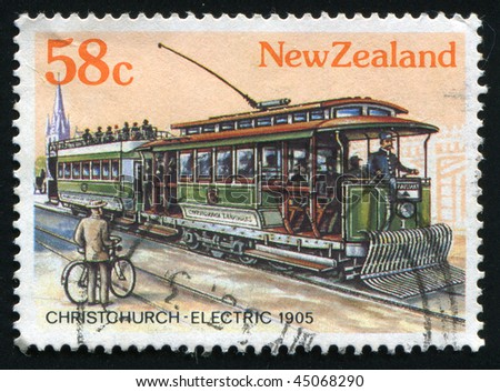 NEW ZEALAND - CIRCA 1985: Early Transportation. Christchurch electric, circa 1985.