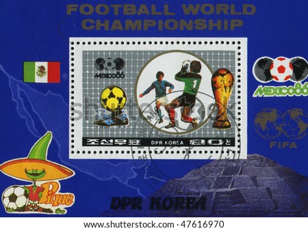 NORTH KOREA - CIRCA 1986: World Cup soccer Championships, circa 1986.