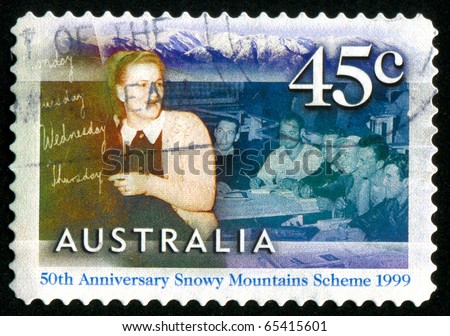 AUSTRALIA - CIRCA 1999: stamp printed in Australia, shows workers and teacher, circa 1999